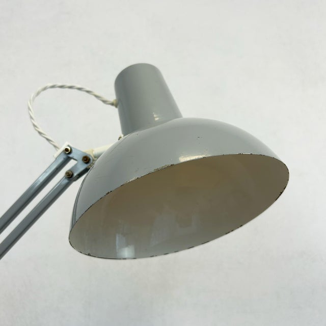 Adjustable Grey Architect's Desk Lamp, 1960s For Sale - Image 4 of 8