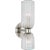 AERIN for Visual Comfort Signature Asalea 16" Double Bath Sconce in Polished Nickel with Clear Glass For Sale