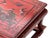 Vintage Distressed Red White Cranes Pine Graphic Rectangular Stand Table For Sale - Image 10 of 12