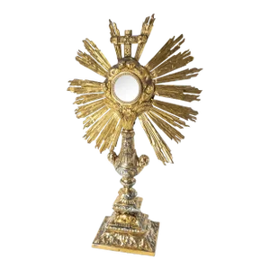 Early 19th Century French Gilt Silver Religious Christian Monstrance Reliquary