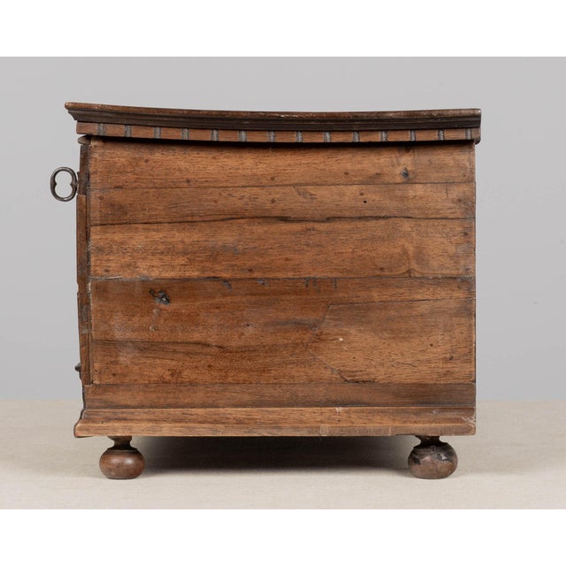 Brown 19th Century Spanish Walnut Wedding Coffer or Marriage Chest For Sale - Image 8 of 12