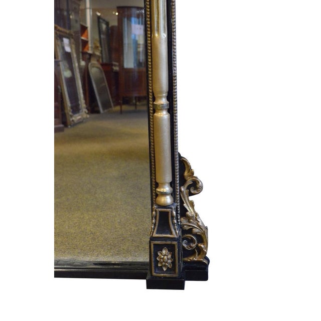 Large English Victorian Overmantel Mirror, 1880s For Sale - Image 10 of 14
