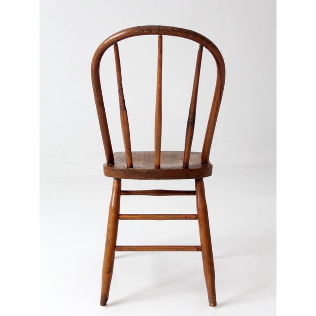 Farmhouse Antique Windsor Bow Back Farmhouse Chair For Sale - Image 3 of 14