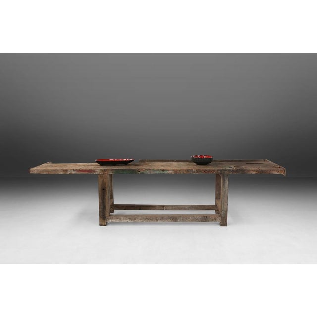 Large Rustic Workbench, 1850s For Sale - Image 17 of 18