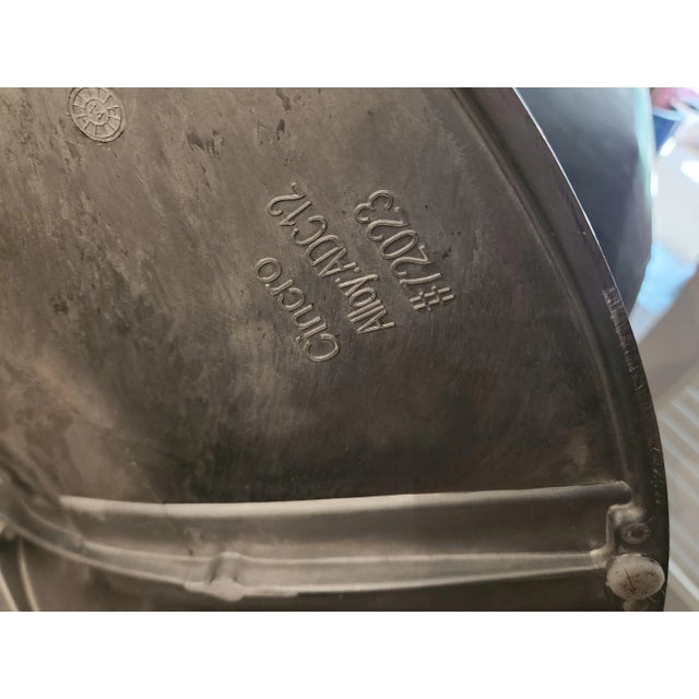 Gray Post Modern Swivel Dark Grey Lounge Chair For Sale - Image 8 of 9