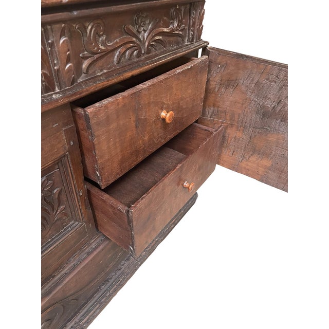 Wood Antique Spanish Walnut Chest, 1680 For Sale - Image 7 of 8