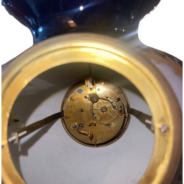 Large 19th Century French Sevres Porcelain Bronze Clock Balthazar Paris For Sale - Image 11 of 11