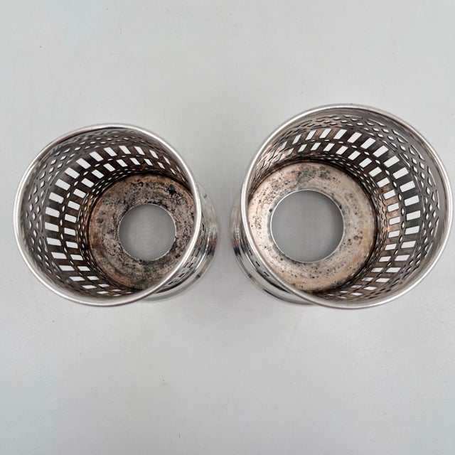 1940s 1940s Bernard Rice's Sons Inc. Silverplate Condiment Holders - A Pair For Sale - Image 5 of 13