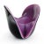 Vintage Murano Large Purple Black Italian Art Glass Double Position Clam Seashell Centerpiece Bowl Flower Vase For Sale In Orlando - Image 6 of 8