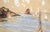 Impressionist Sailboats on the Beach - Seascape by M. L. Pfeffer For Sale - Image 3 of 9