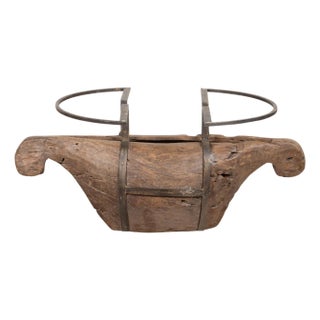 Antique Rustic Wooden Coffee Table Base For Sale