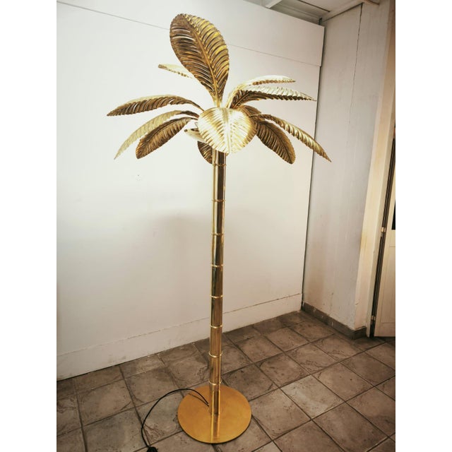 Brass 12-Light Palm Floor Lamp, 1970s For Sale - Image 16 of 18