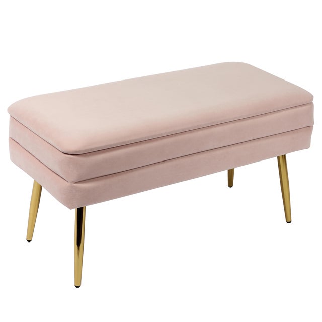 Add a touch of sophistication with the functional and ultra chic Ziva bench. Featuring channel tufting, plush velvet...