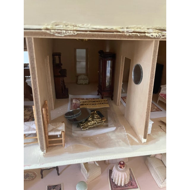 1960 Vintage Yellow Cottage Miniature Dollhouse Furnished by Helen Valerio For Sale In Miami - Image 6 of 10