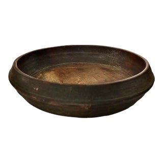 Early 19th Century 19th-Century Turned Wooden Treen Bowl With Rich Patina For Sale
