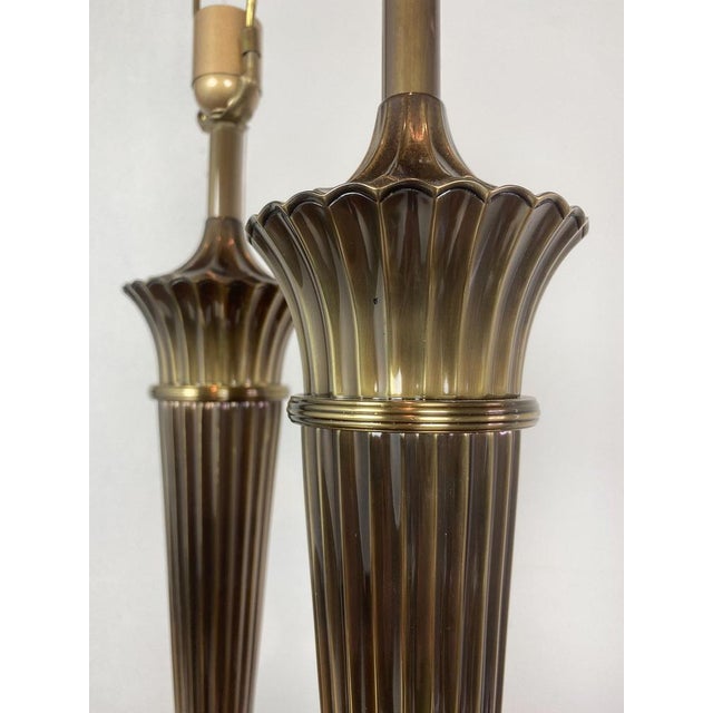 Empire Brass Table Lamps, 1970s, Set of 2 For Sale - Image 12 of 15