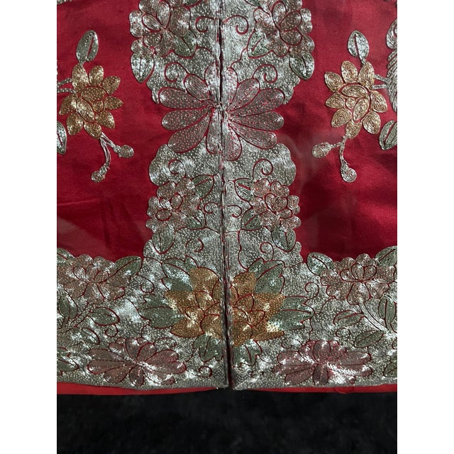 Framed Chinese Embroidery Southern Bridal Jacket For Sale - Image 10 of 18