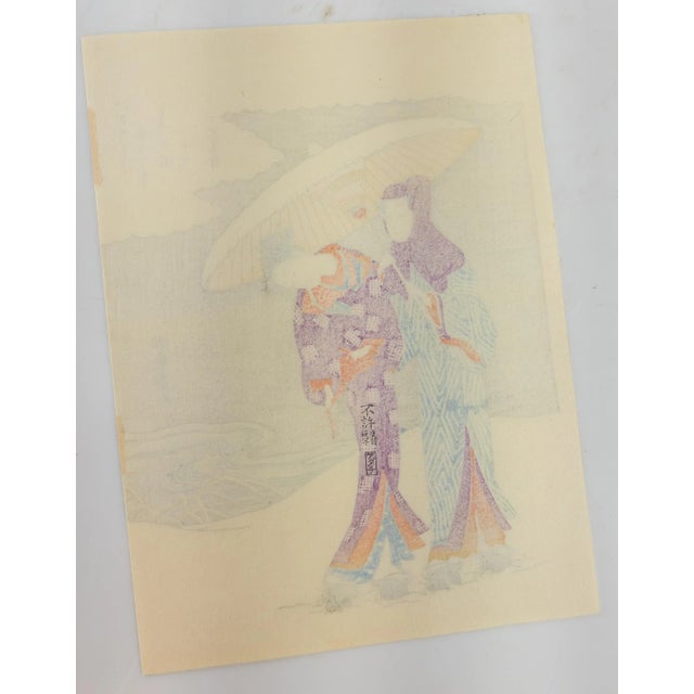 20th Century Japanese Ukiyo-E Woodblock Print by Koryusai Isoda For Sale In New York - Image 6 of 6