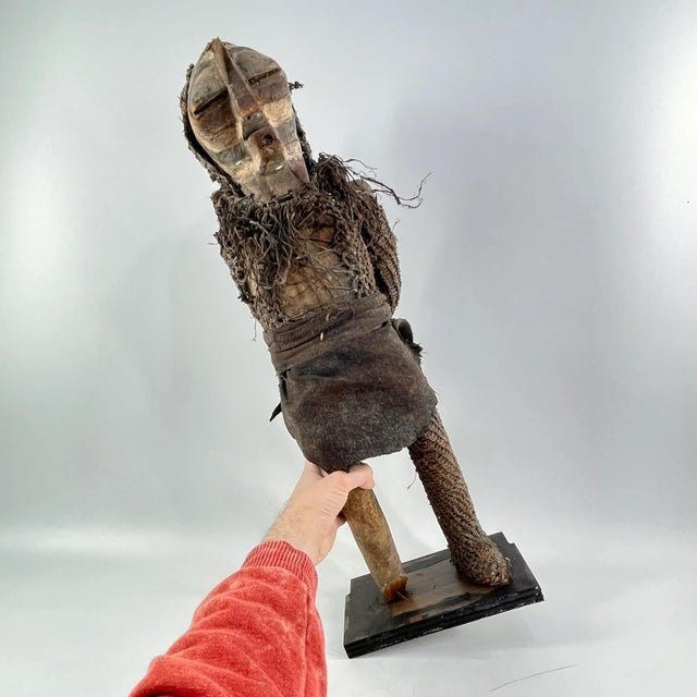 Early 20th Century Songye Nkishi Power Fetish Figure on Custom Stand For Sale - Image 11 of 11