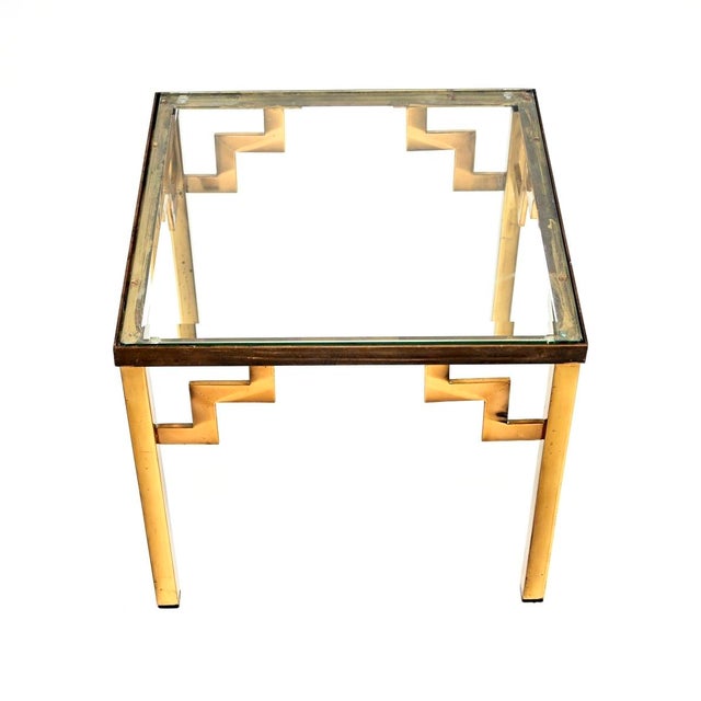 Mid-Century Modern Vintage French Brass Side Table, 1960s For Sale - Image 3 of 7