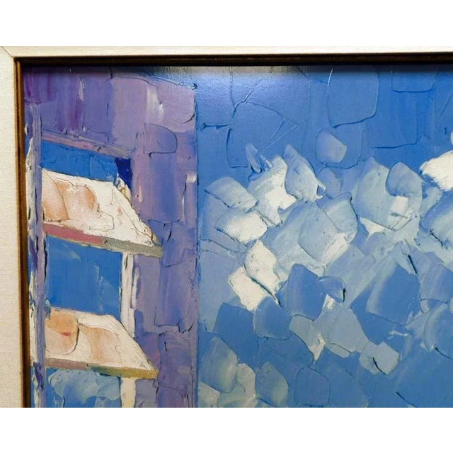 2000 - 2009 "View to Santorini" Original Print on Canvas by Barbara McCann, Framed, Hand Signed For Sale - Image 5 of 7
