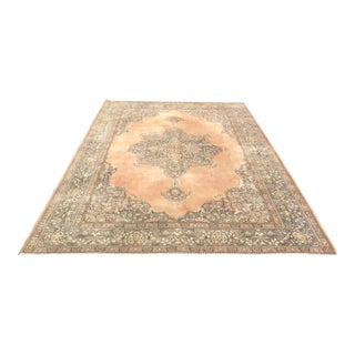 Vintage Handmade Oushak Rug - 82 " X 123" For Sale