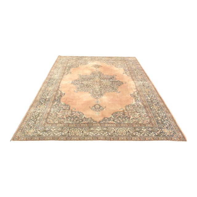 Vintage Handmade Oushak Rug - 82 " X 123" For Sale