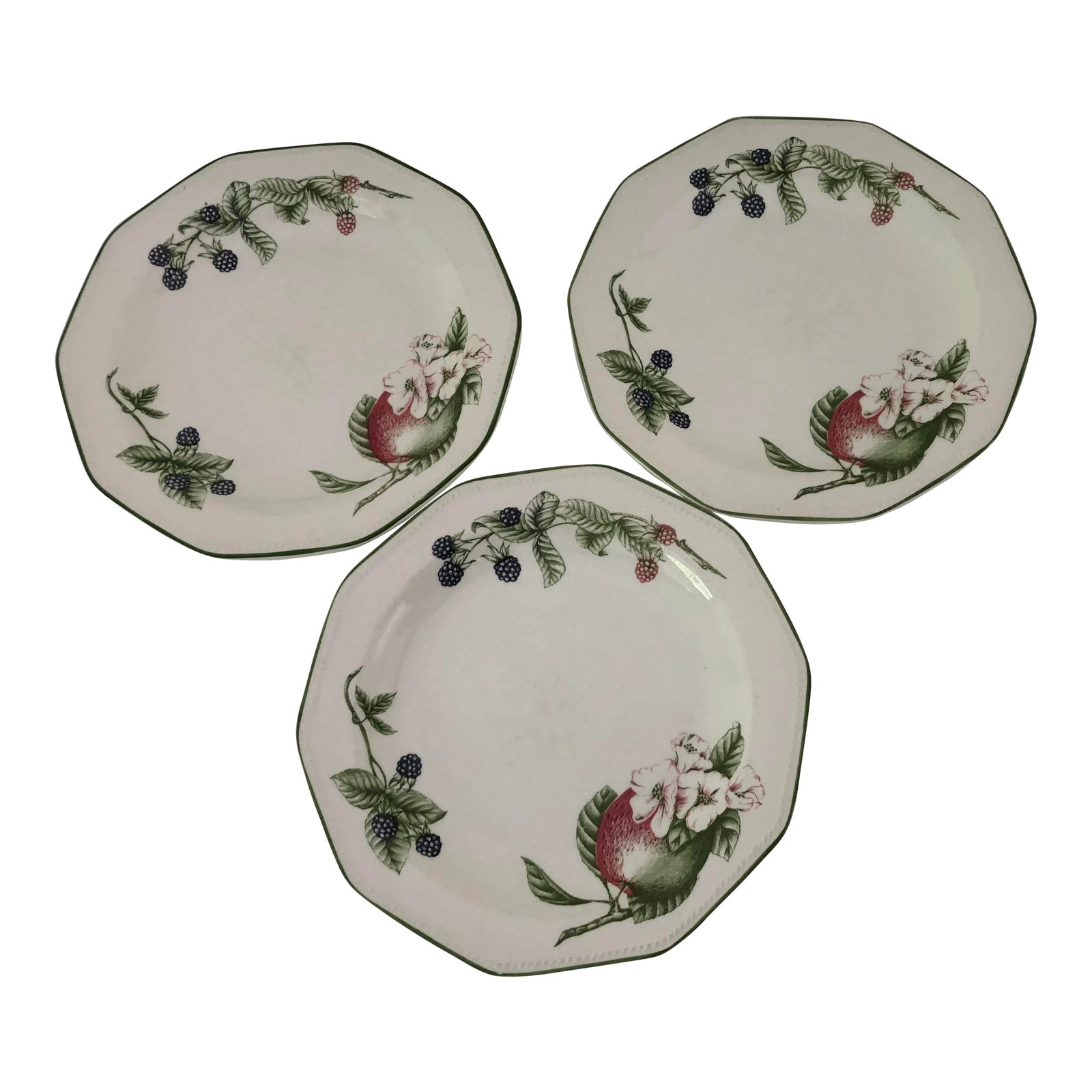 Modern Churchill Victorian Orchard Set of 3 Dinner Plates Chairish