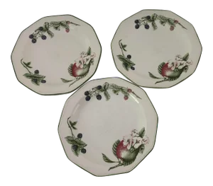 Modern Churchill Victorian Orchard Set of 3 Dinner Plates