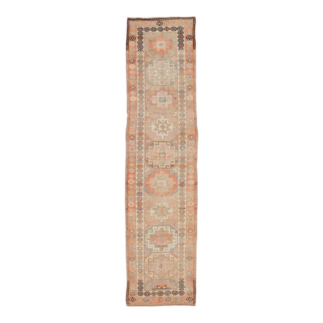 Mid 20th Century Faded Vintage Runner For Sale