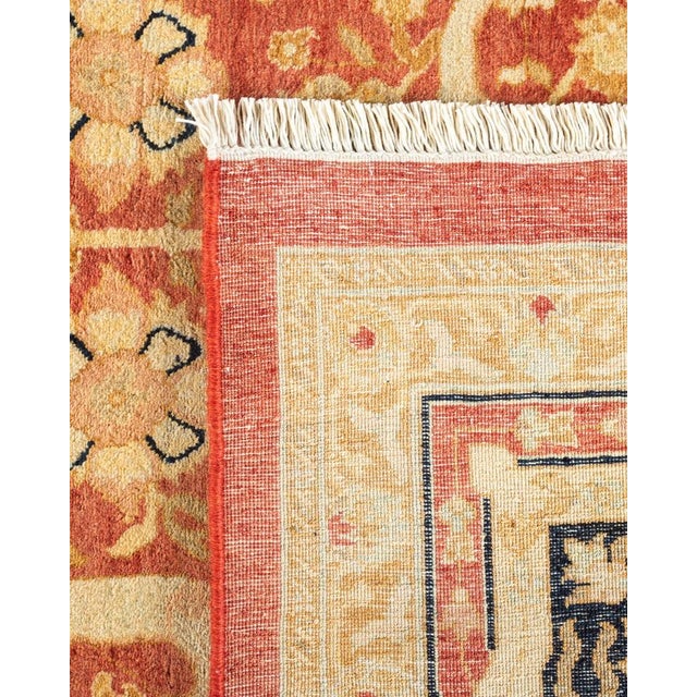 2000 - 2009 Mogul, One-of-a-Kind Hand-Knotted Area Rug in Orange, 5' 10" x 8' 9" For Sale - Image 5 of 8