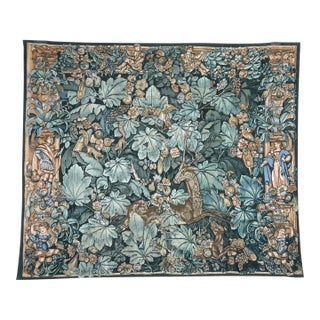 Feuilles De Choux Audenarde Style Tapestry With Deer For Sale