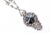 1930's Art Deco Sterling Silver, Hematite and Marcasite Necklace For Sale - Image 4 of 8