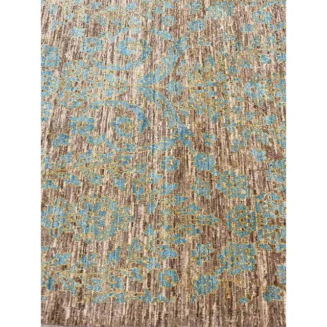 Textile Handwoven Transitional Style Area Rug 7’10” X 10’1″ For Sale - Image 7 of 12
