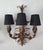 Black Mid-Century Venetian Tole Wall Sconces with Gilded Leaves, 1950s, Set of 2 For Sale - Image 8 of 11