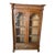 1900s Tall Walnut Display Cabinet For Sale