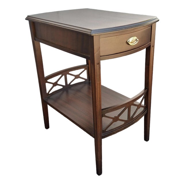 Early 20th Century Ferguson Chippendale Style Mahogany Tiered Side Table For Sale