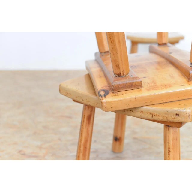 Wood Vintage Solid Wood Stool For Sale - Image 7 of 15