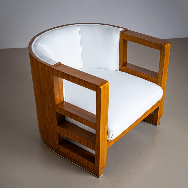 Art Deco Mid-20th Century Art Deco Armchair, France For Sale - Image 3 of 7