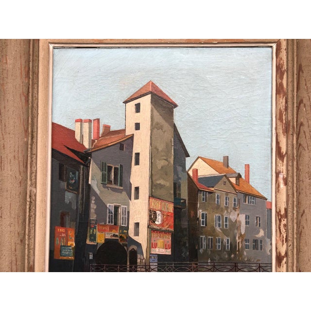 French Artist, Annecy Le Pont Morens, 1960s, Oil Painting on Panel, Framed For Sale - Image 4 of 15