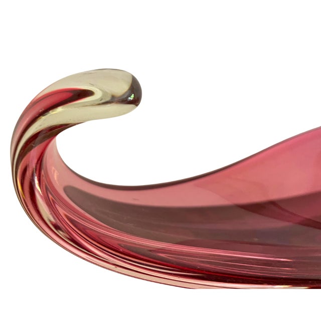 Mid-Century Glass Red Vase, Italy, Circa 1960 For Sale - Image 4 of 8