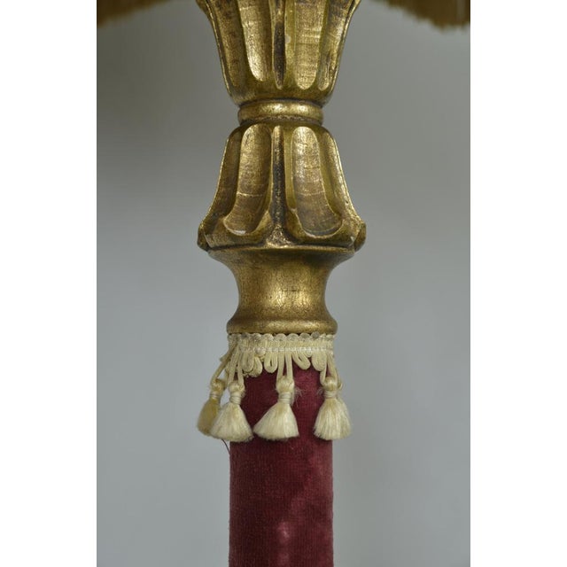 French Baroque Style Boudoir Standard Floor Lamp in Giltwood with Tassel Fringe, 1930s For Sale - Image 9 of 18