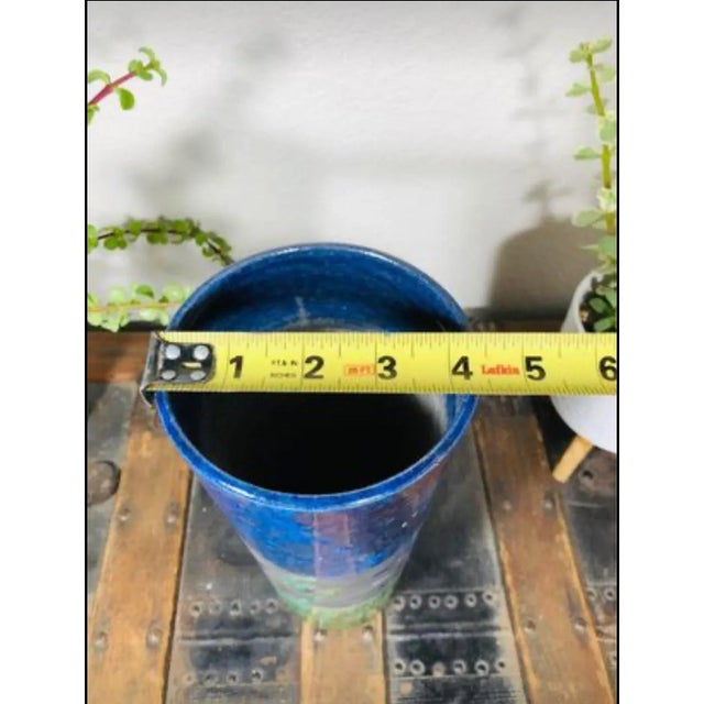 Vintage Moody Post Modern Clay Pottery Vase For Sale In Sacramento - Image 6 of 9