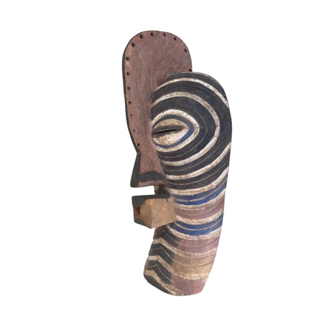Wood Large African Songye Kifwebe Wooden Mask 27.5" H For Sale - Image 7 of 8