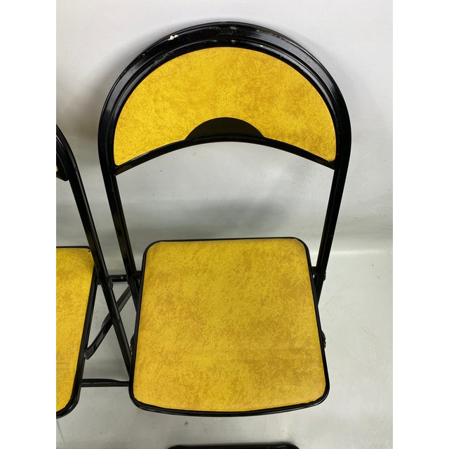 Art Deco Metal Folding Chairs Set of 4 Chairish