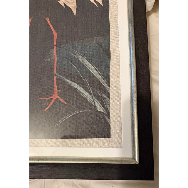 Mind the Gap “Cranes at Night” Linen Framed Artwork Print 22” X 28” For Sale In Los Angeles - Image 6 of 12