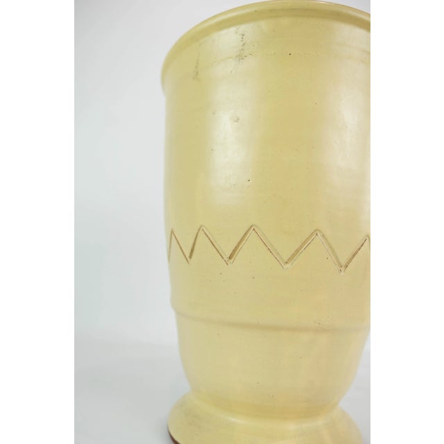 Ceramic Vase with Light Glaze and Simple Pattern, 1960s For Sale - Image 4 of 8