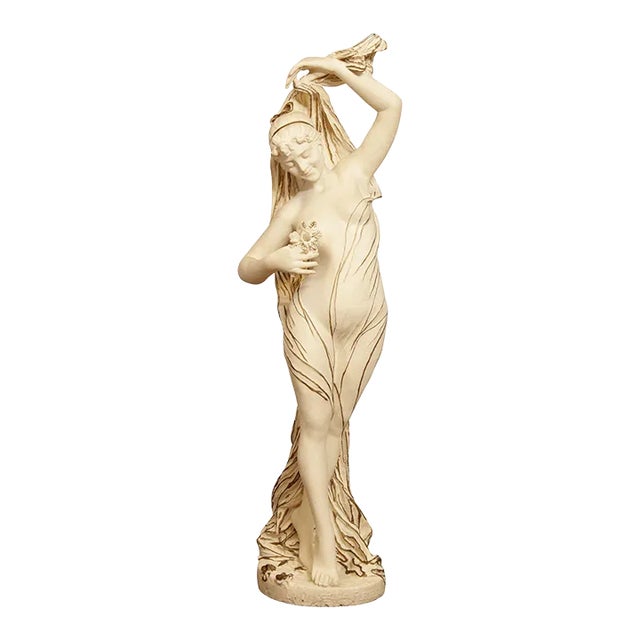 Vintage French 'La Danse de Fleurs' Life-Size Figural Plaster Statue For Sale