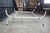 Mid Century Maison Jansen Style White Iron Faux Bamboo Square Glass Coffee Table For Sale - Image 12 of 13