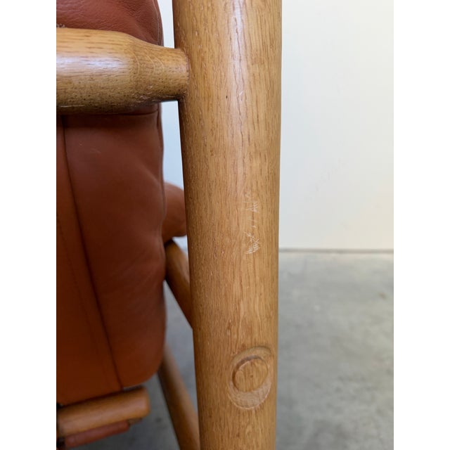 Mid Century Brazilian Sergio Rodriguez Style Cognac Leather Sofa For Sale - Image 11 of 12